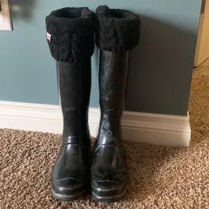 COPY - Women’s tall Hunter boots with socks warmers -size 7